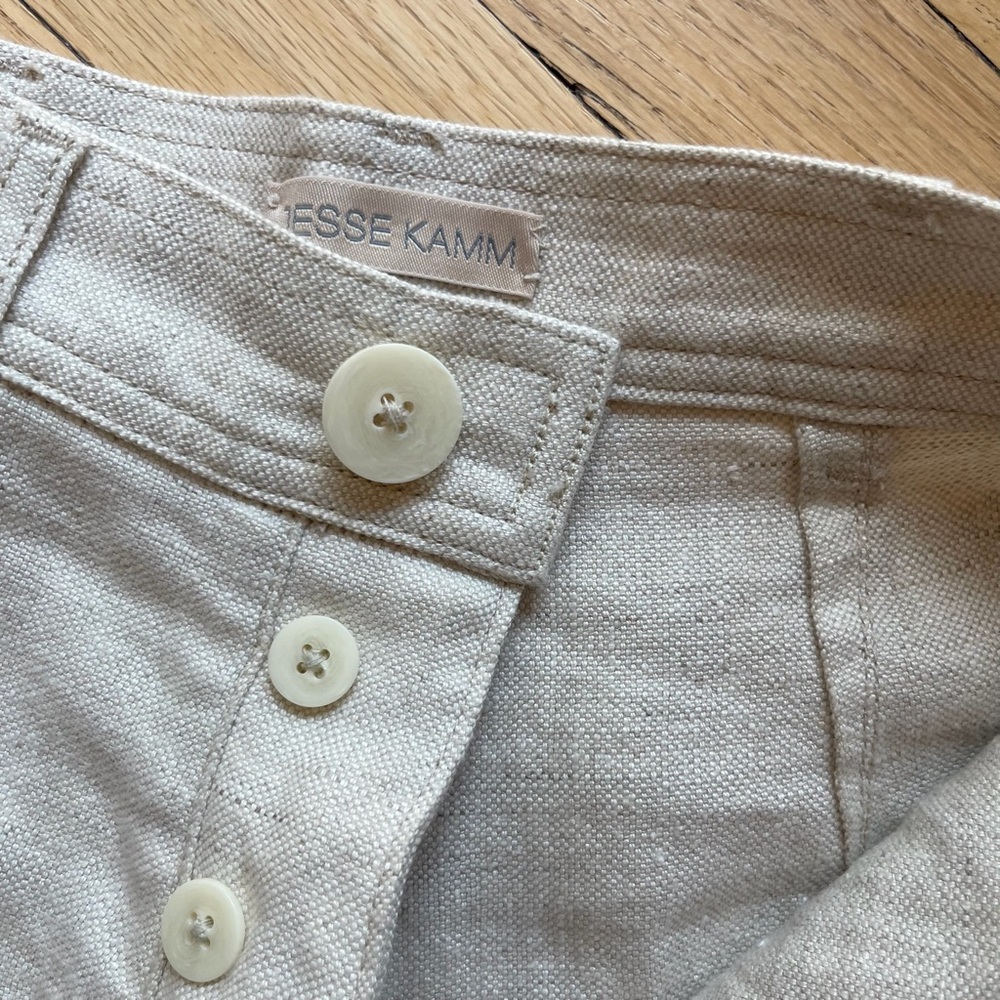 Jesse Kamm 100% Linen Sailor Pants - Natural - 4 - Archived Limited Run) - Picture 8 of 15
